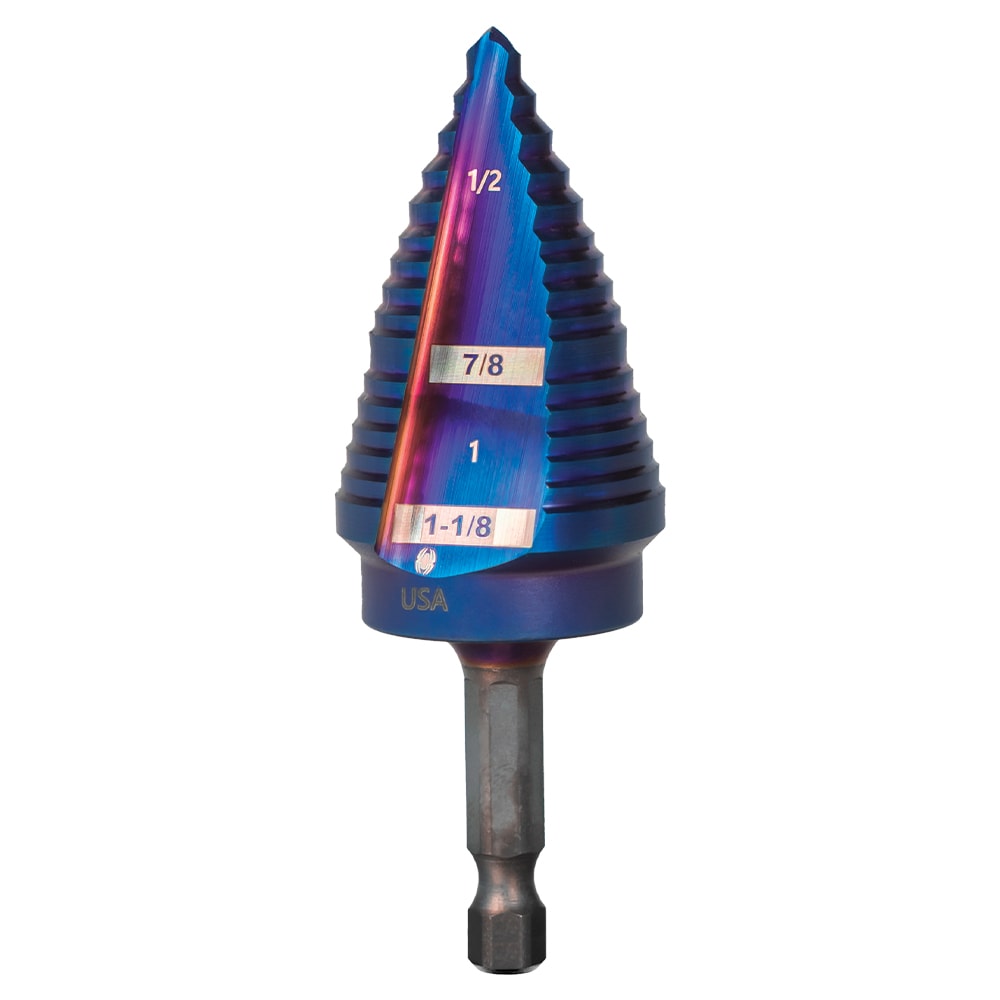 Mach-Blue 1/4-in 16-Step Drill Bit (3/16-in to 1-1/8-in) 19023