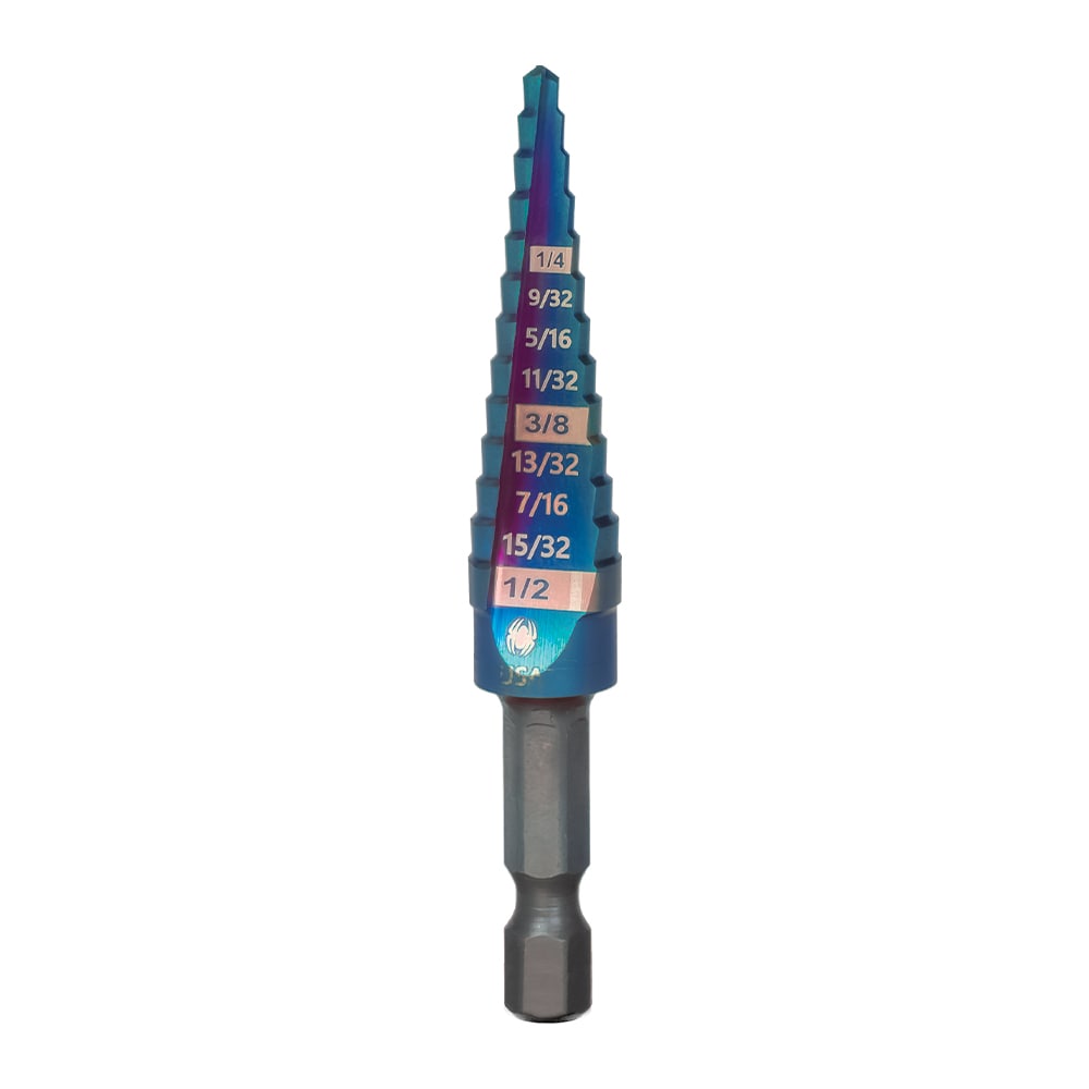 Mach-Blue 1/4-in 13-Step Drill Bit (1/8-in to 1/2-in) 19019