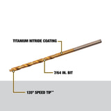 2-Piece 7/64-in x Titanium Nitride Coated Hss Jobber Length Twist Drill Bit DW1307  G