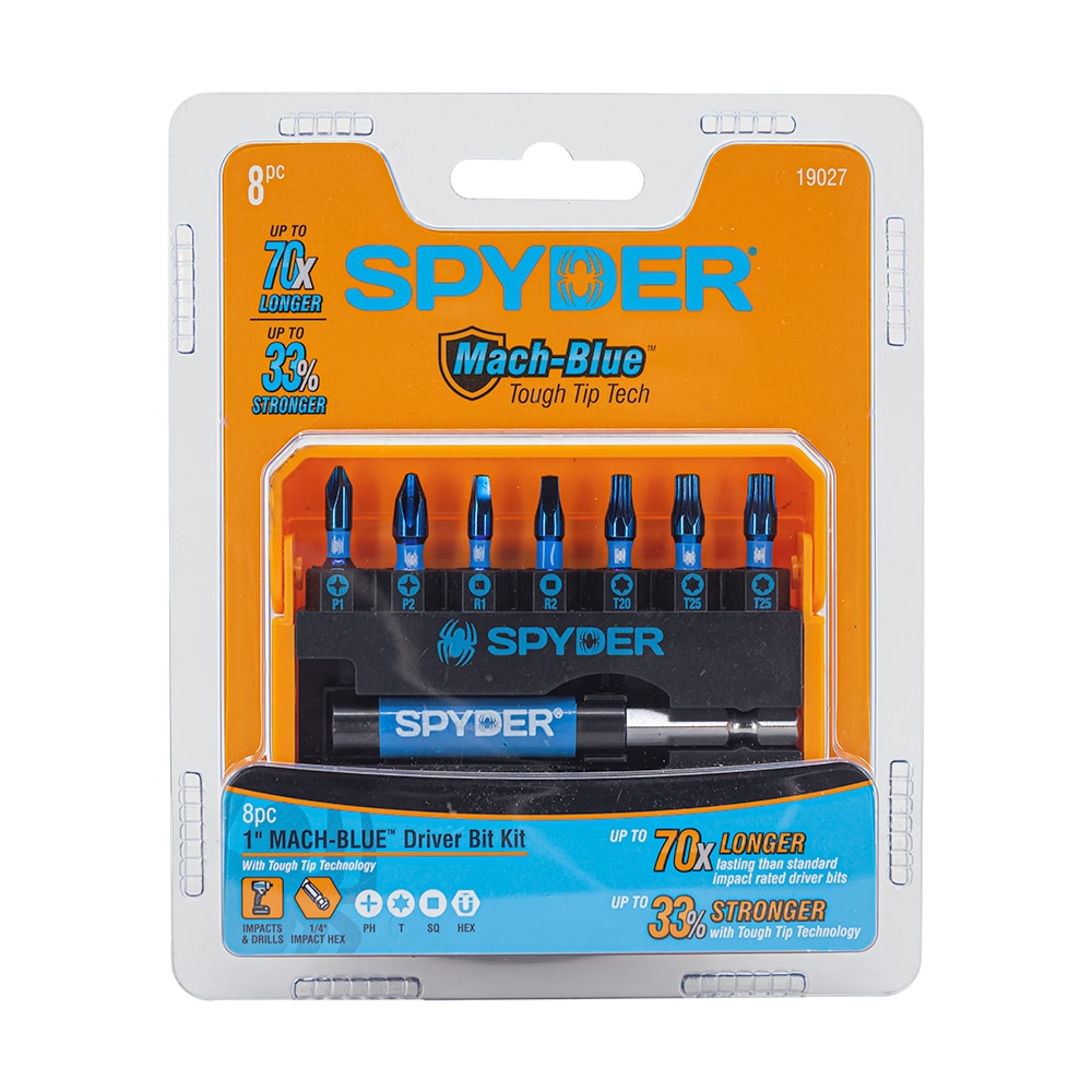 Mach-Blue 1/4-in x 1-in Impact Driver Bit (8-Piece) 19027