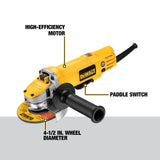 4.5-in Paddle Switch Corded Angle Grinder DWE4120W