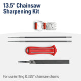 X-Cut 340/350 Chainsaw File Kit, Sharpening Kit for Chainsaw Chain, 13.5-in, Includes file handle, combination file guide, 2 round files and 1 flat File 586933403