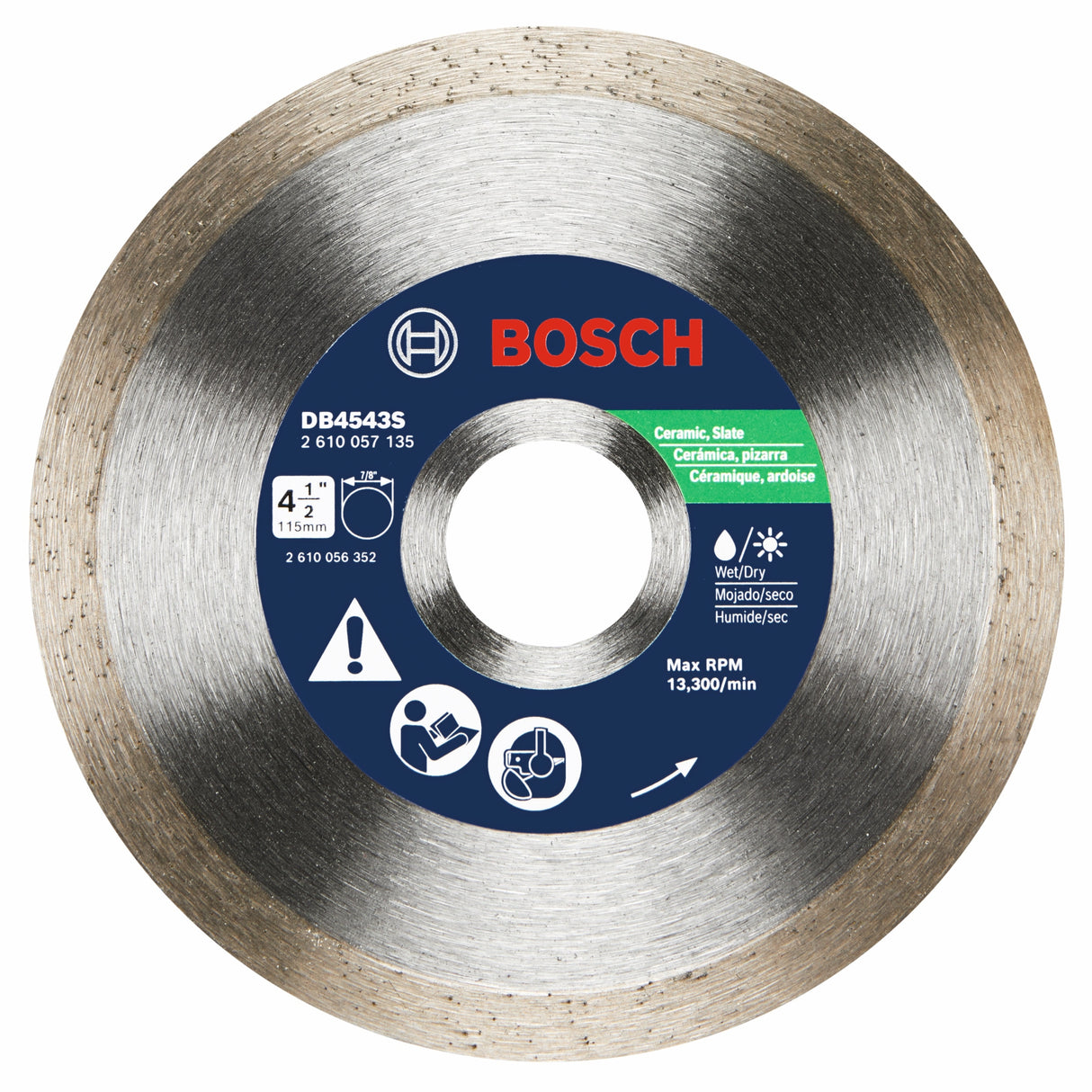 4-1/2-in Dry Continuous Rim Diamond Saw Blade DB4543S