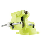 5-in Bench Vise, 5-1/4-in Jaw Opening, 3.075-in Throat Depth, Green Color, OSHA Compliant 63187