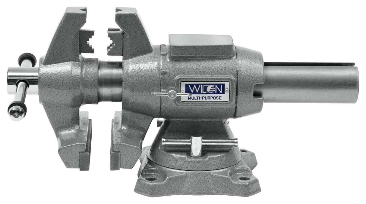 Bench Vise, 4-1/2-in Jaw Width, 4-in Jaw Opening, 2-in Throat Depth, Gray Finish, Rotating Head, Indexed at 30 Increments 28844