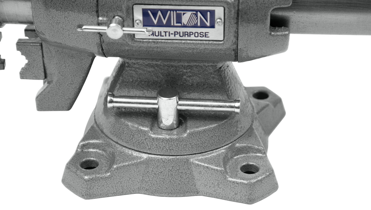 Bench Vise, 4-1/2-in Jaw Width, 4-in Jaw Opening, 2-in Throat Depth, Gray Finish, Rotating Head, Indexed at 30 Increments 28844