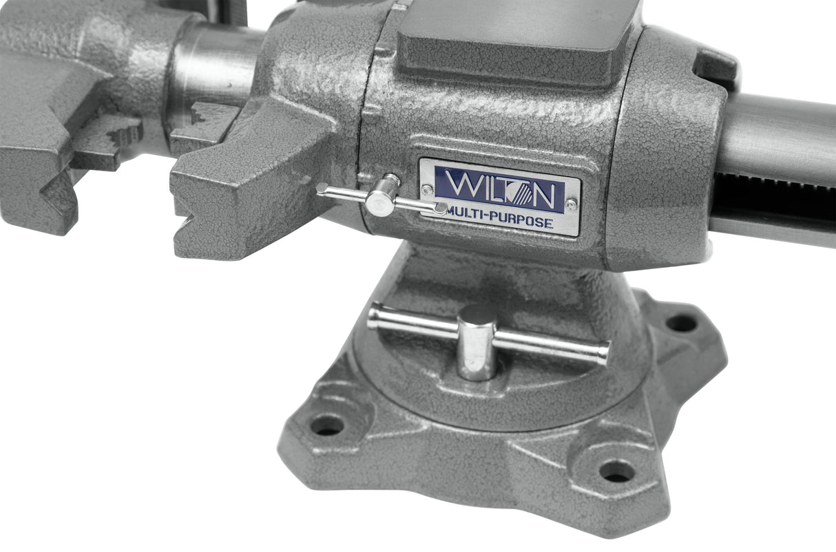 Bench Vise, 4-1/2-in Jaw Width, 4-in Jaw Opening, 2-in Throat Depth, Gray Finish, Rotating Head, Indexed at 30 Increments 28844