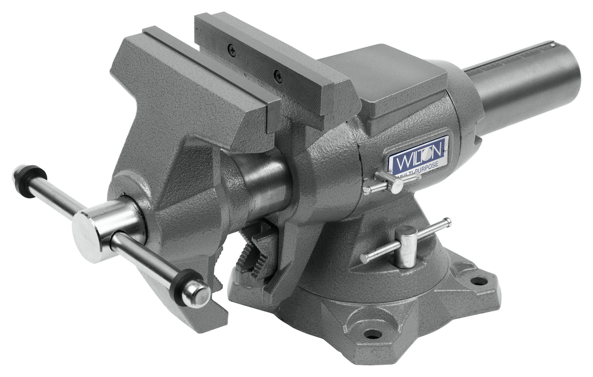 6-1/2-in Bench Vise, 6-in Jaw Opening, 3.025-in Throat Depth, Cast Iron Construction, Gray Finish 28845