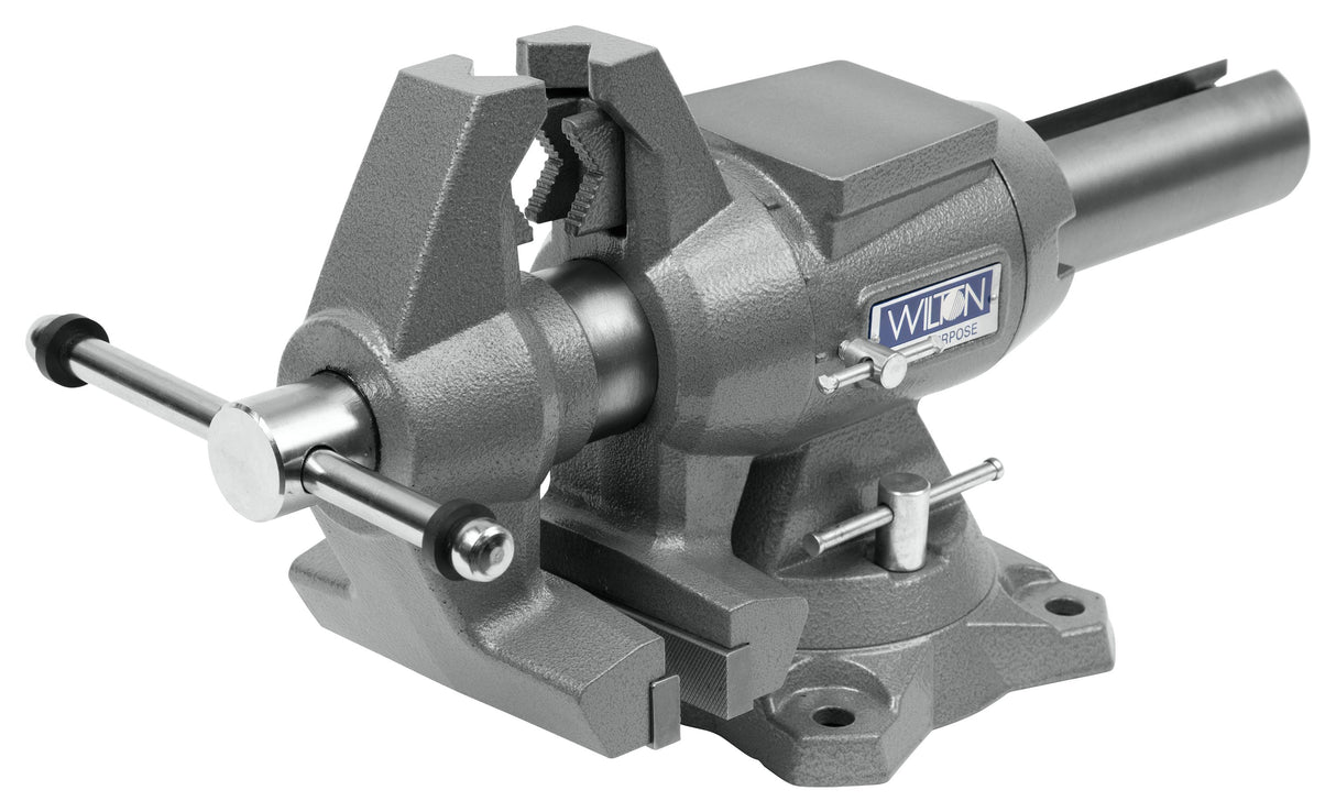 6-1/2-in Bench Vise, 6-in Jaw Opening, 3.025-in Throat Depth, Cast Iron Construction, Gray Finish 28845