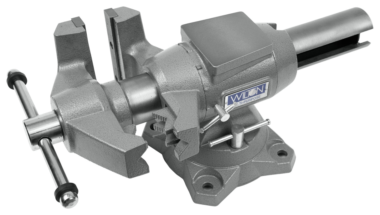 6-1/2-in Bench Vise, 6-in Jaw Opening, 3.025-in Throat Depth, Cast Iron Construction, Gray Finish 28845