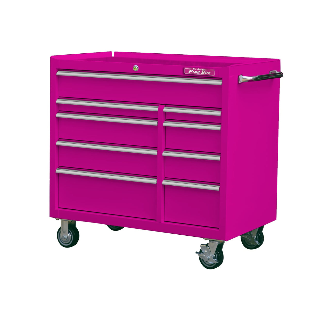 41-in W x 41-in H 9-Drawer Steel Rolling Tool Cabinet (Pink) PB412409R