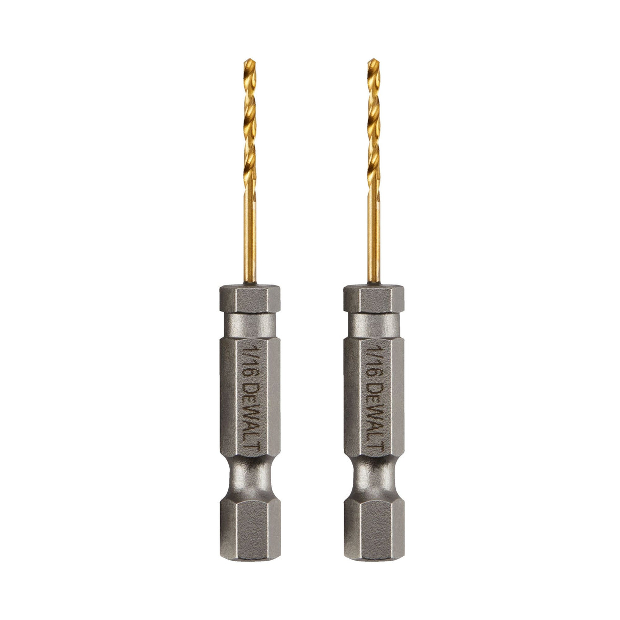 2-Piece 1/16-in x 2-1/4-in Titanium Nitride Coated Hss Jobber Length Twist Drill Bit DD5104