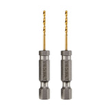 2-Piece 1/16-in x 2-1/4-in Titanium Nitride Coated Hss Jobber Length Twist Drill Bit DD5104