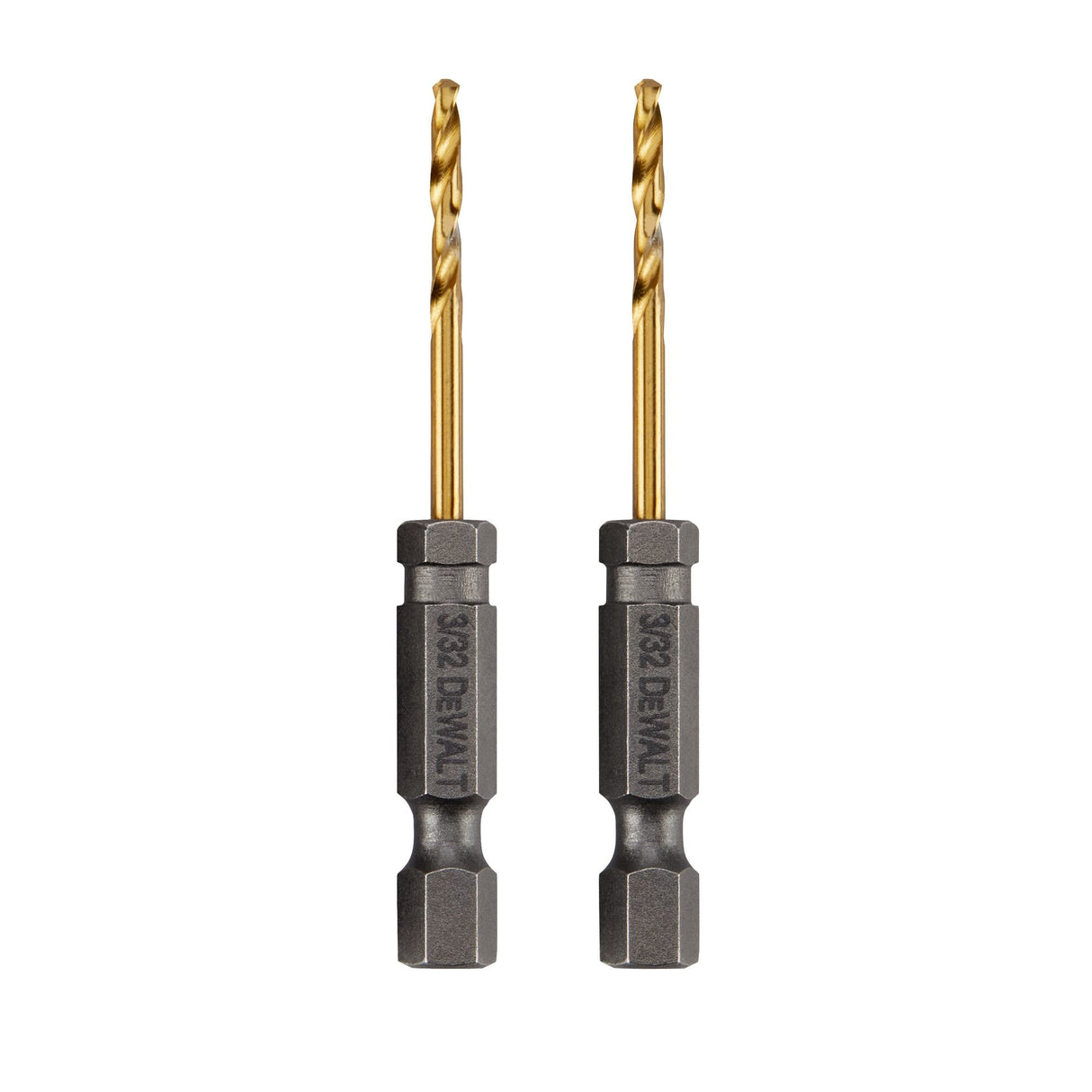 2-Piece 3/32-in x 2-7/16-in Titanium Nitride Coated Hss Jobber Length Twist Drill Bit DD5106