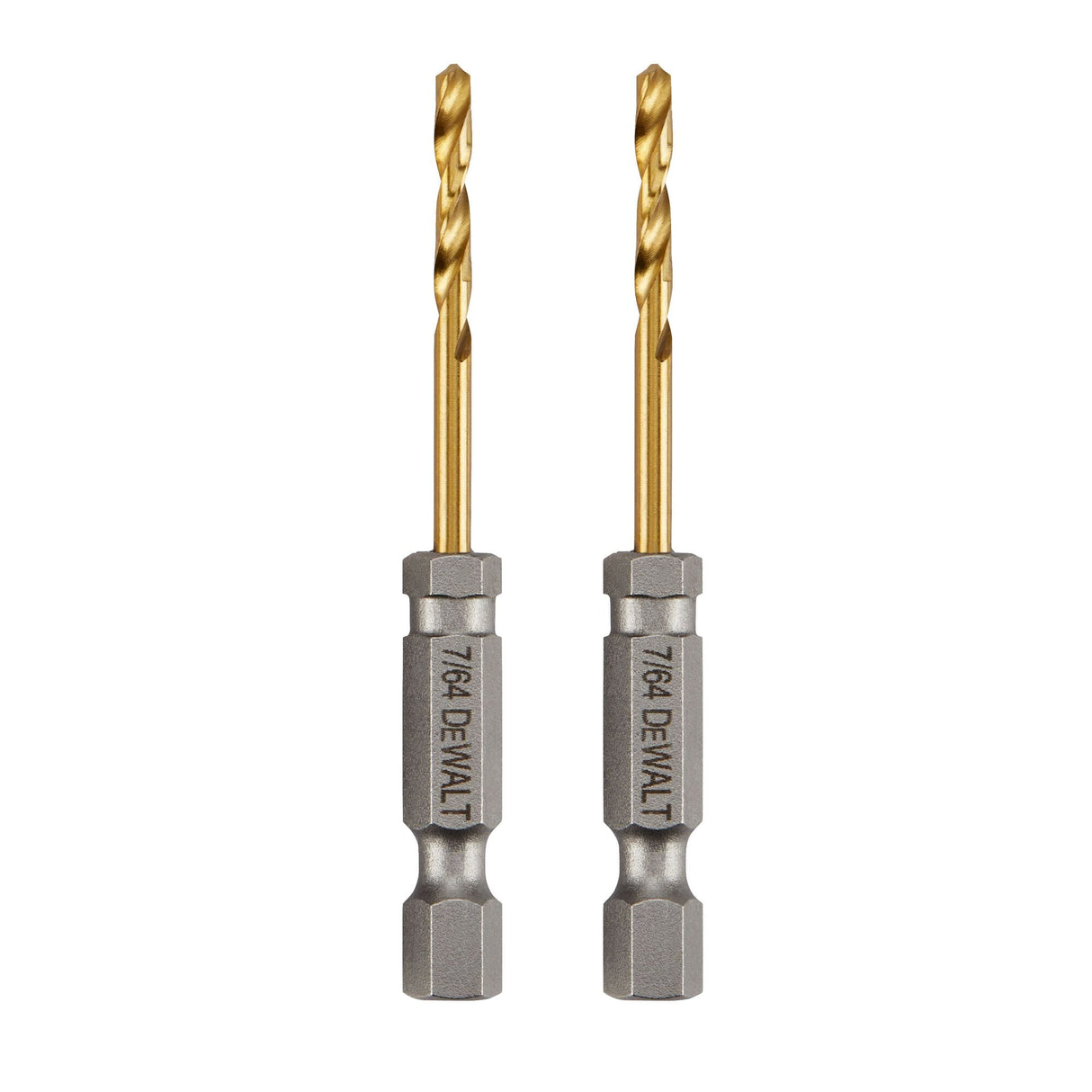 2-Piece 7/64-in x 2-9/16-in Titanium Nitride Coated Hss Jobber Length Twist Drill Bit DD5107