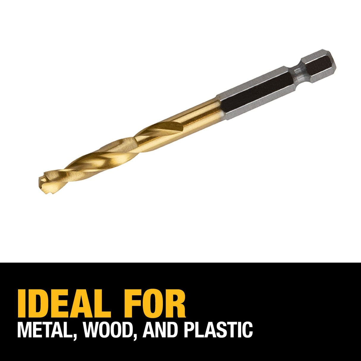 1/4-in x 3-3/16-in Titanium Nitride Coated Hss Jobber Length Twist Drill Bit DD5116