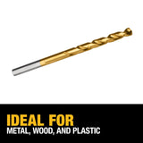 13/64-in x 5-7/8-in Titanium Nitride Coated Hss Jobber Length Twist Drill Bit DW1313  G