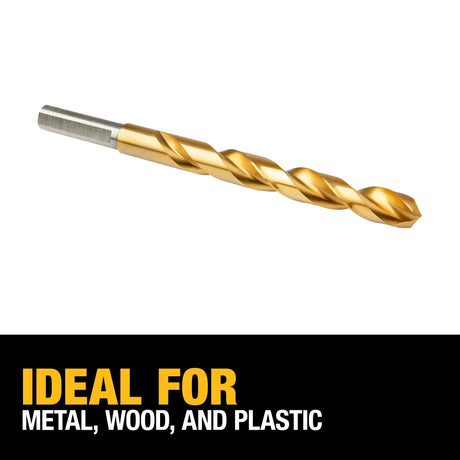 7/16-in x 5-7/8-in Titanium Nitride Coated Hss Jobber Length Twist Drill Bit DW1328  G