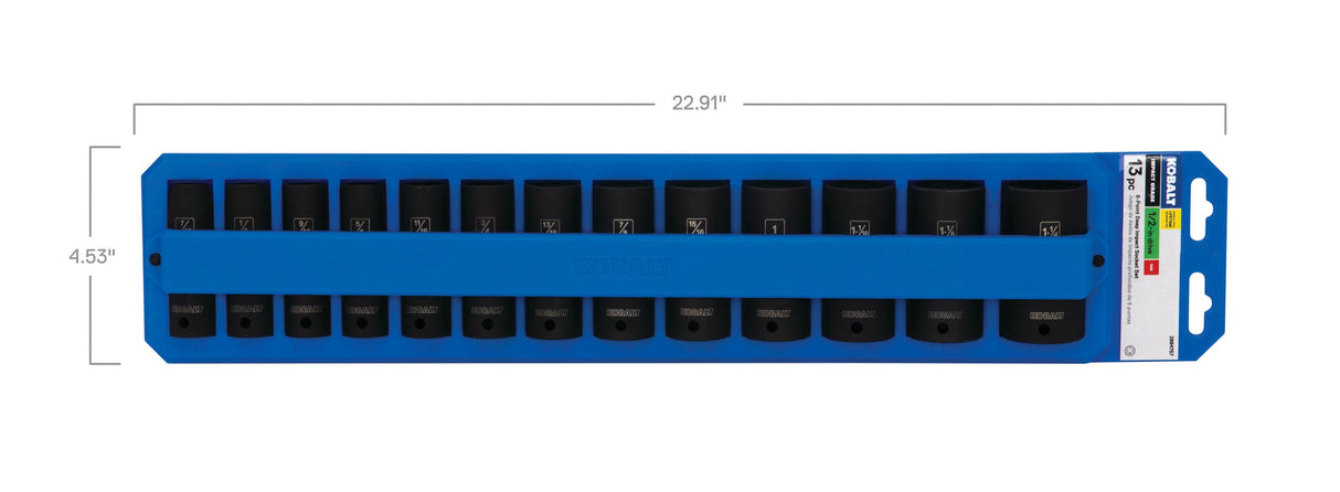 13-Piece Standard (SAE) 1/2-in Drive Set 6-point Impact Socket Set 81726