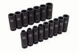 16-Piece Metric 1/2-in Drive Set 6-point Impact Socket Set 52307