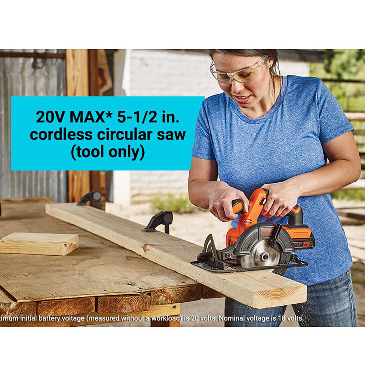 20-volt Max 5-1/2-in Cordless Circular Saw (Bare Tool) BDCCS20B