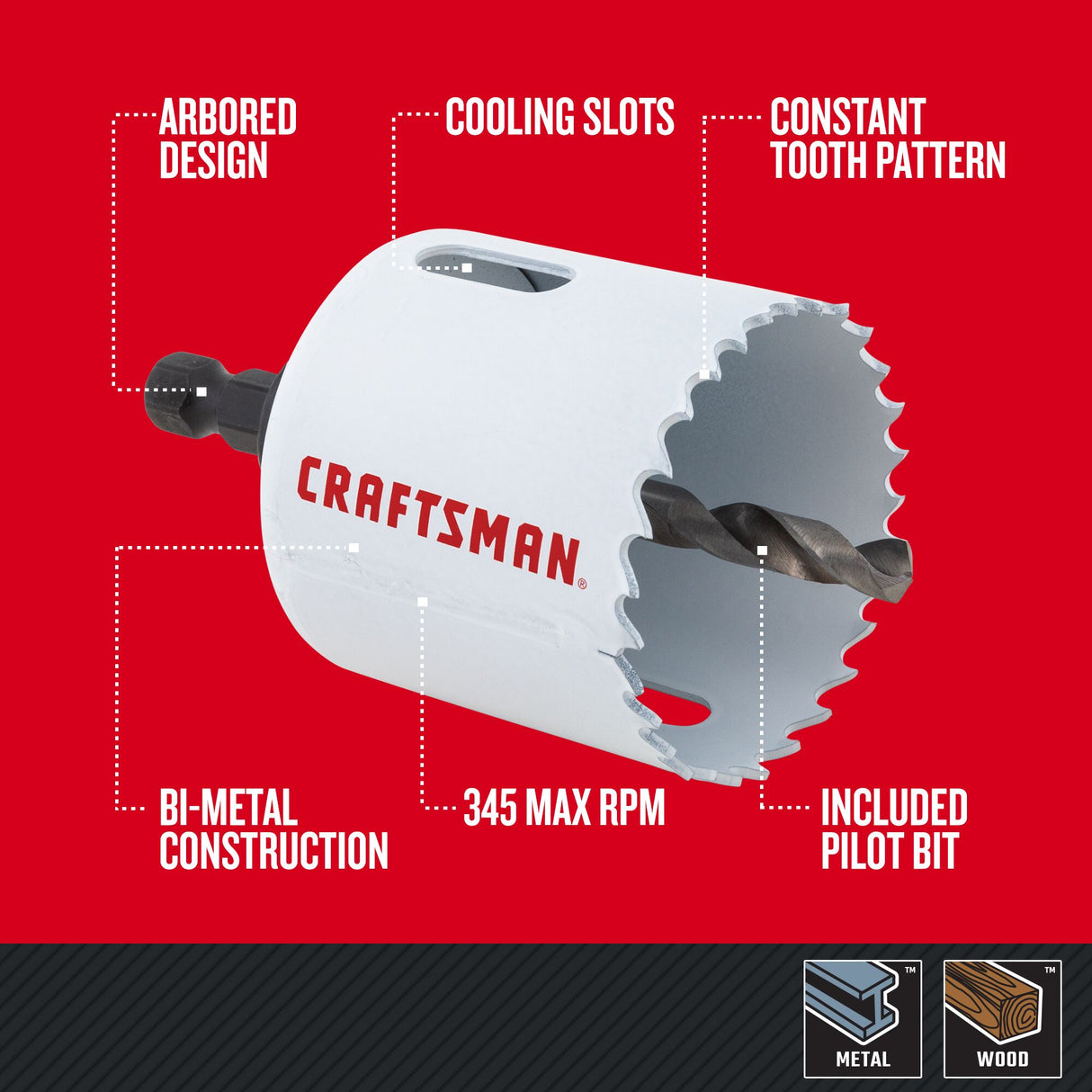 2-in Bi-Metal Arbored Hole Saw CMAH12A