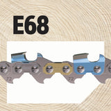 E68 68 Link Replacement Chainsaw Chain For 18-in, 0.05-in Gauge, 3/8-in Pitch E68