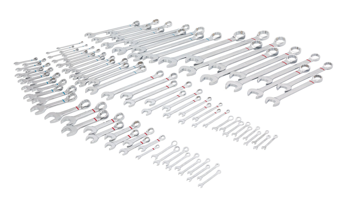 93-Piece Set 12-point (SAE) and Metric Standard Combination Wrench 81805