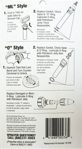 Lawn and Garden Sprayer Repair Kit with O-rings, Gaskets, and Nozzle 181538