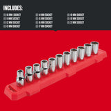 1/2-in Drive Metric Shallow Socket Set (11-Pieces) CMMT12047