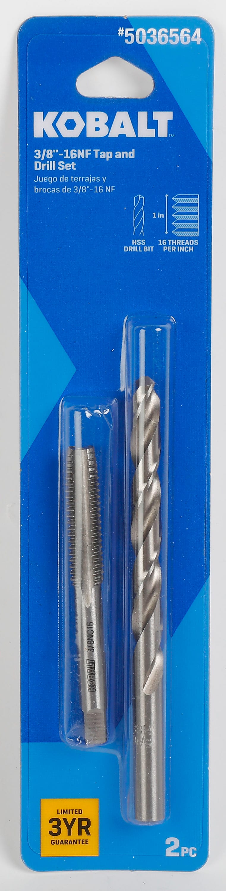 3/8-in-16-in Standard (Sae) Tap and Drill Set 59948