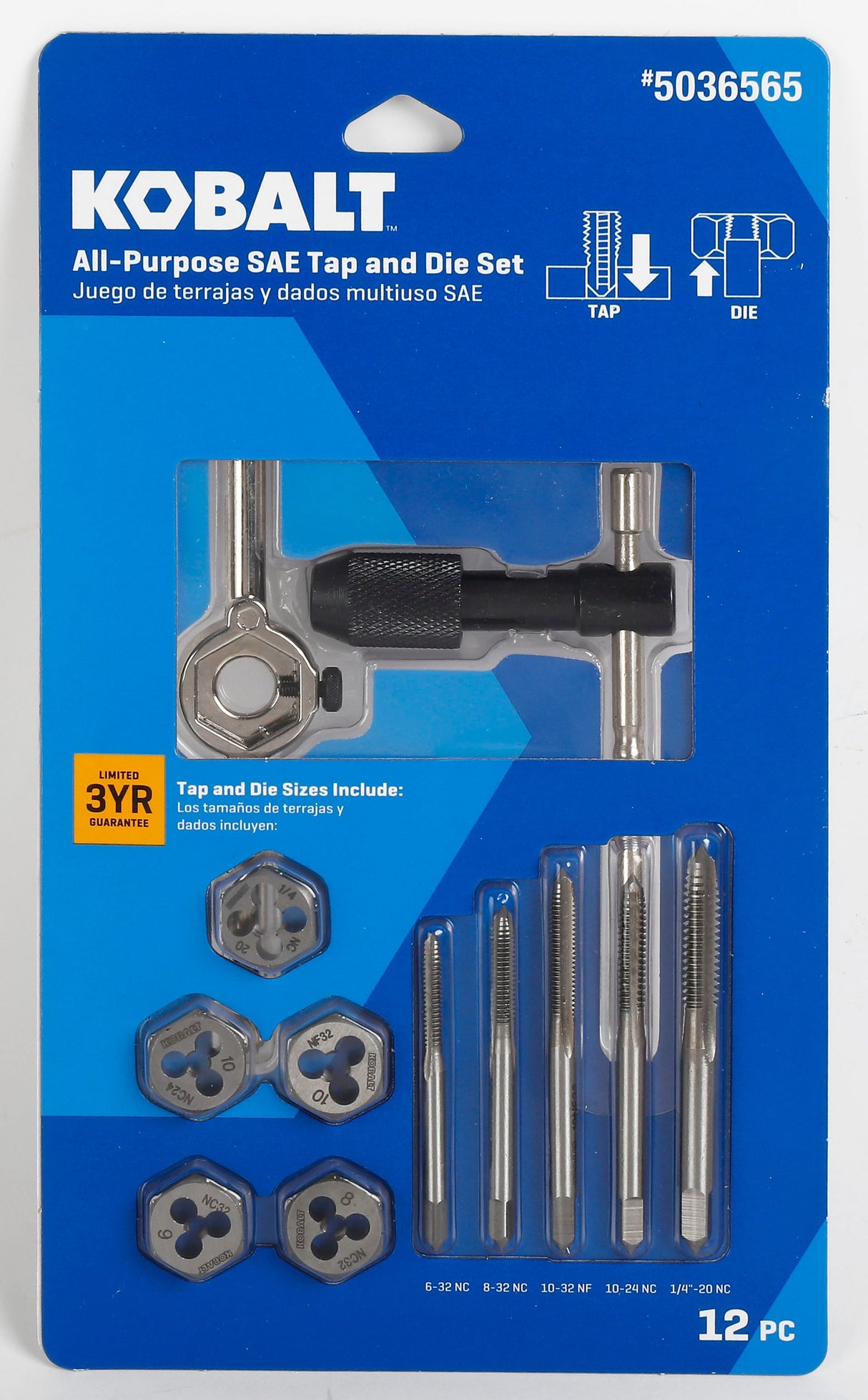 12-Piece Standard (Sae) Tap and Die Set 59949