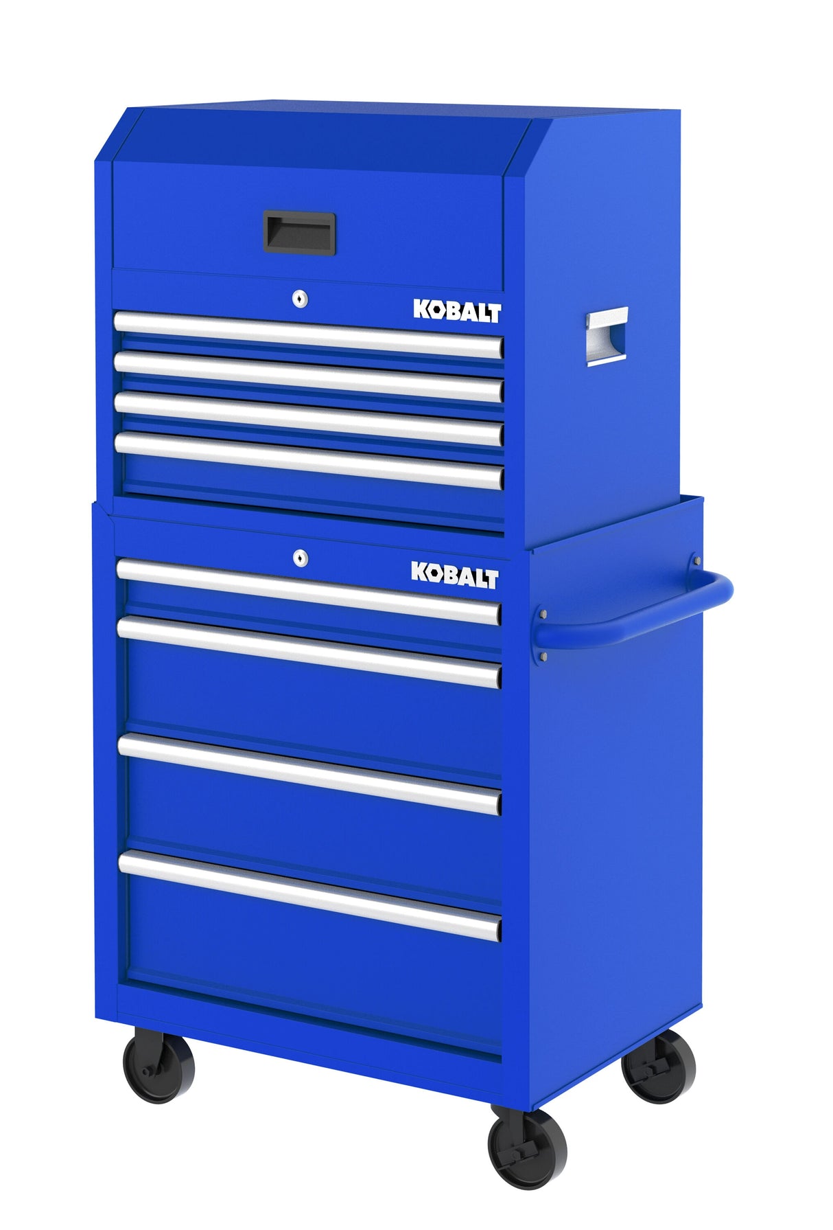 26.7-in W x 33-in H 4-Drawer Steel Rolling Tool Cabinet (Blue) 19206