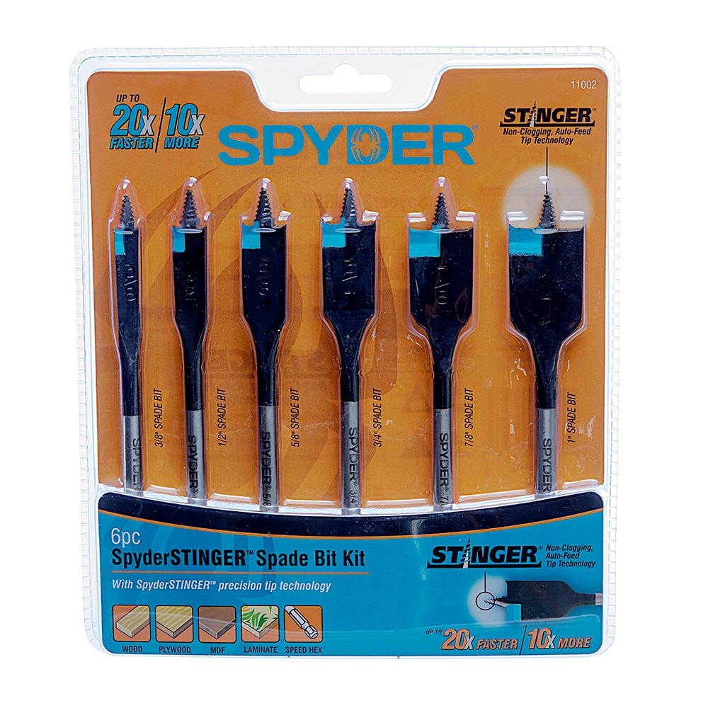 6-Piece x 6-in Woodboring Spade Drill Bit Set 11002