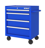 26.7-in W x 33-in H 4-Drawer Steel Rolling Tool Cabinet (Blue) 19206