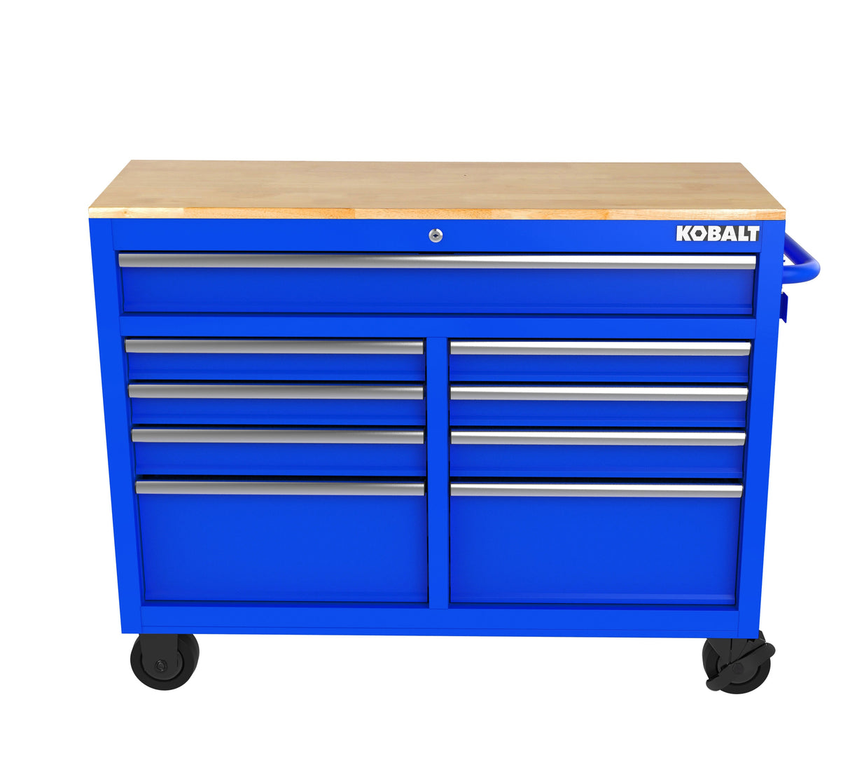 46.1-in L x 37.2-in H 9-Drawers Rolling Blue Wood Work Bench 19207