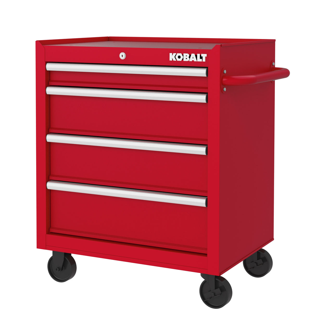 26.7-in W x 33-in H 4-Drawer Steel Rolling Tool Cabinet (Red) 19214