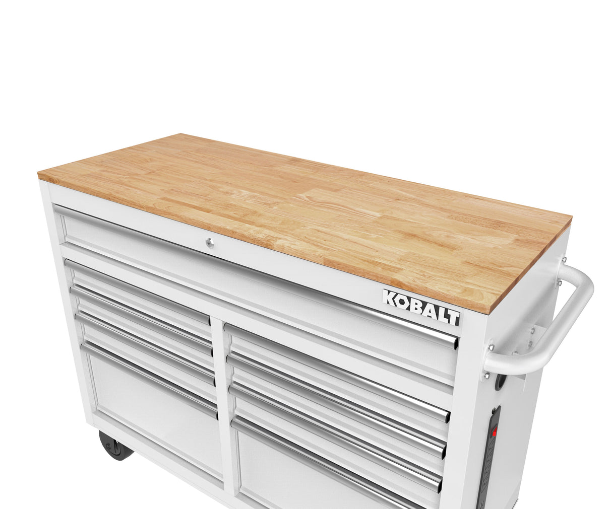 46.1-in L x 37.2-in H 9-Drawers Rolling White Wood Work Bench 19212