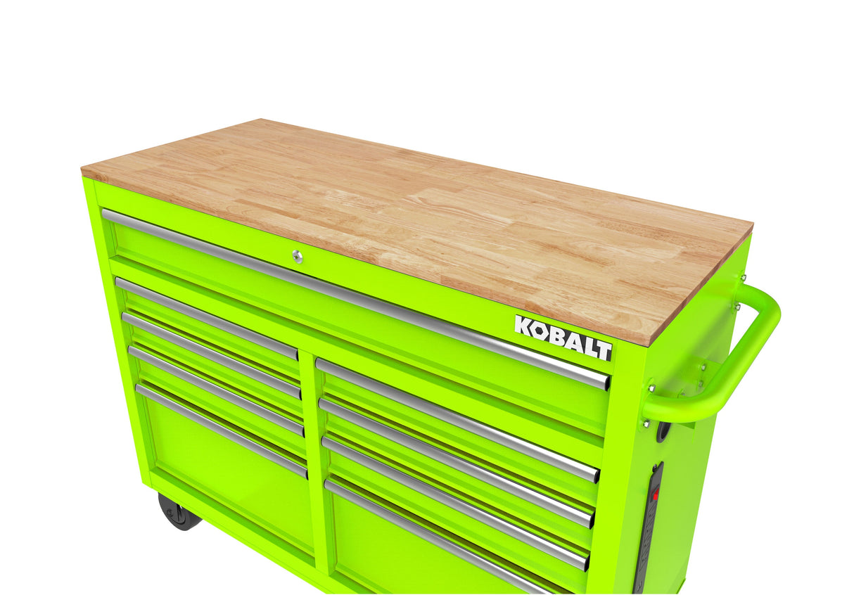 46.1-in L x 37.2-in H 9-Drawers Rolling Green Wood Work Bench 19222