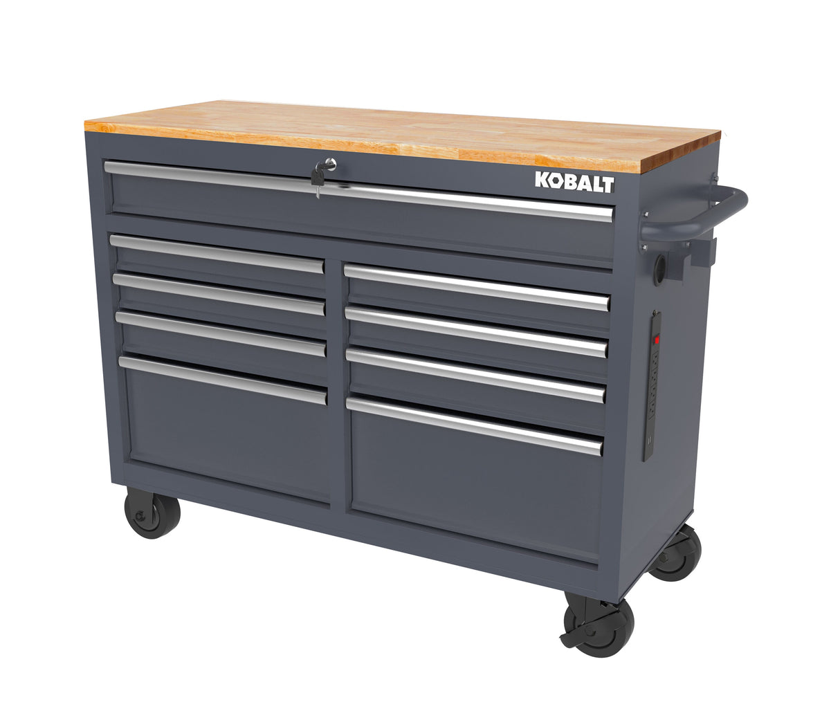 46.1-in L x 37.2-in H 9-Drawers Rolling Gray Wood Work Bench 19227