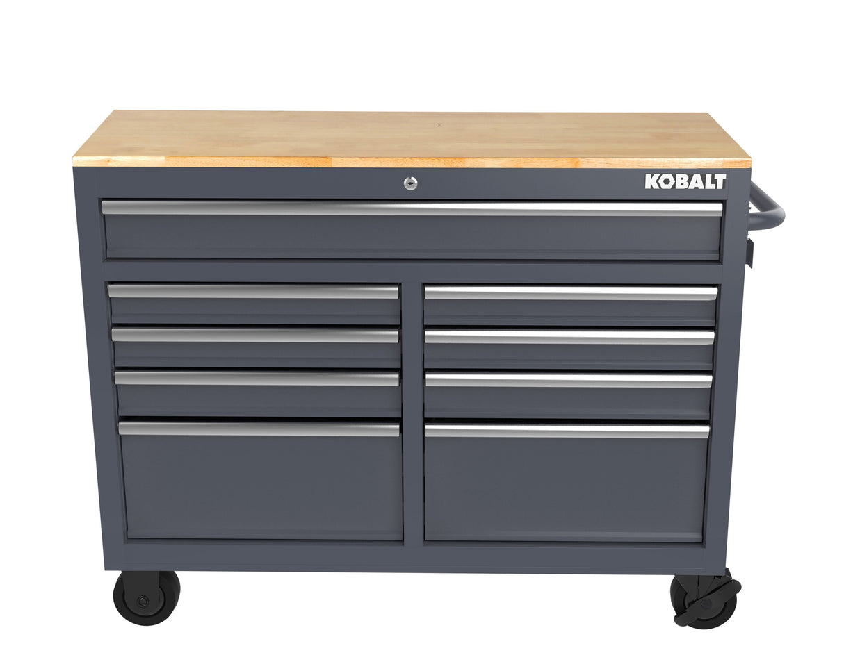 46.1-in L x 37.2-in H 9-Drawers Rolling Gray Wood Work Bench 19227