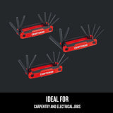 25-key Standard (Sae) and Metric Combination Hex Key Set CMHT26004