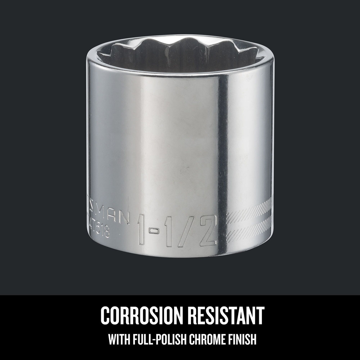 1/2-in Drive Standard (SAE) 1-1/2-in Shallow Socket CMMT47518