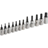 12-Piece 1/4-in; 3/8-in Drive Set Tamper-proof Torx Bit Driver Socket Set CMMT49293