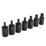 7-Piece Standard (SAE) and Metric Combination 1/2-in Drive Set 6-Point Impact Socket Set CMMT50839