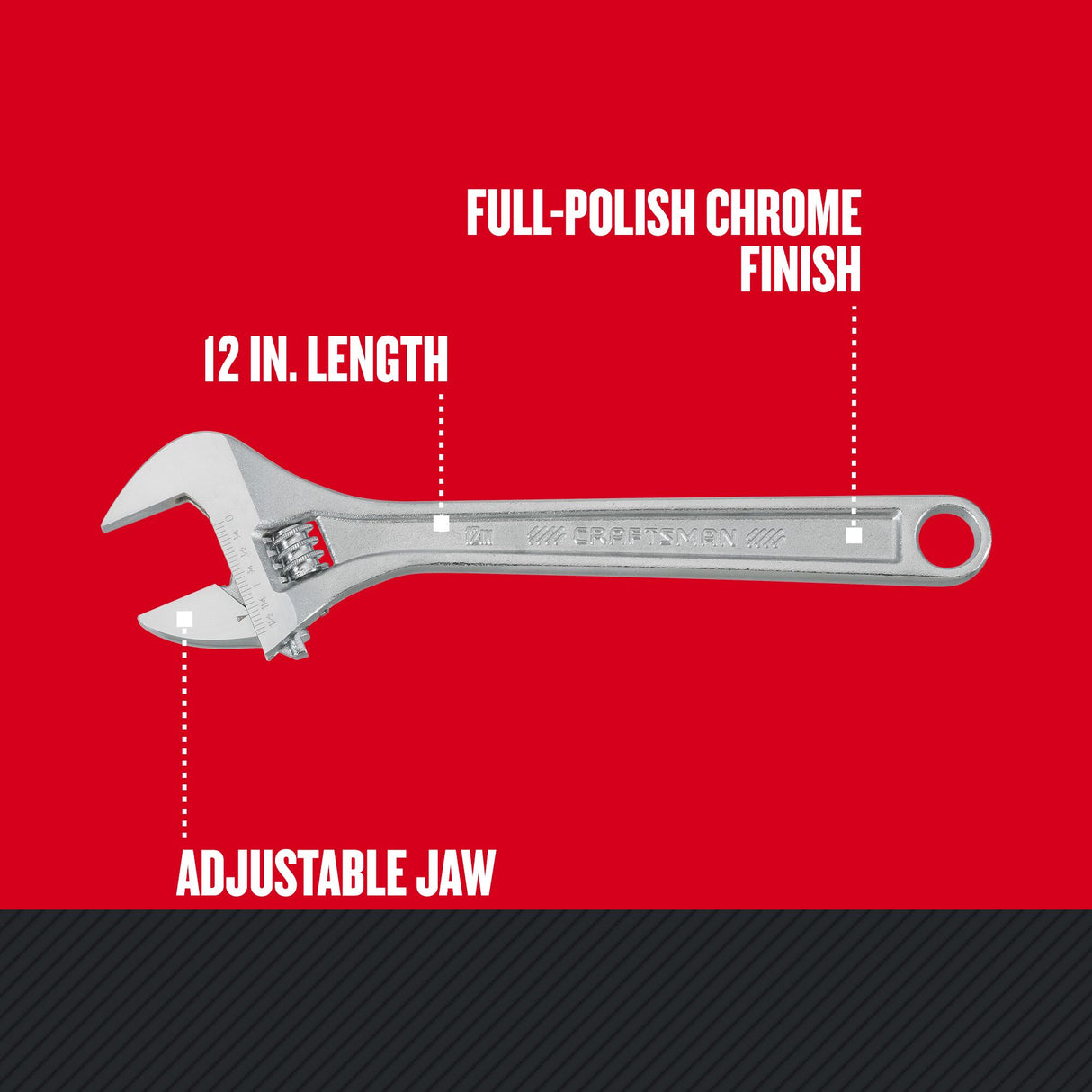 12-in Steel Adjustable Wrench CMMT81624