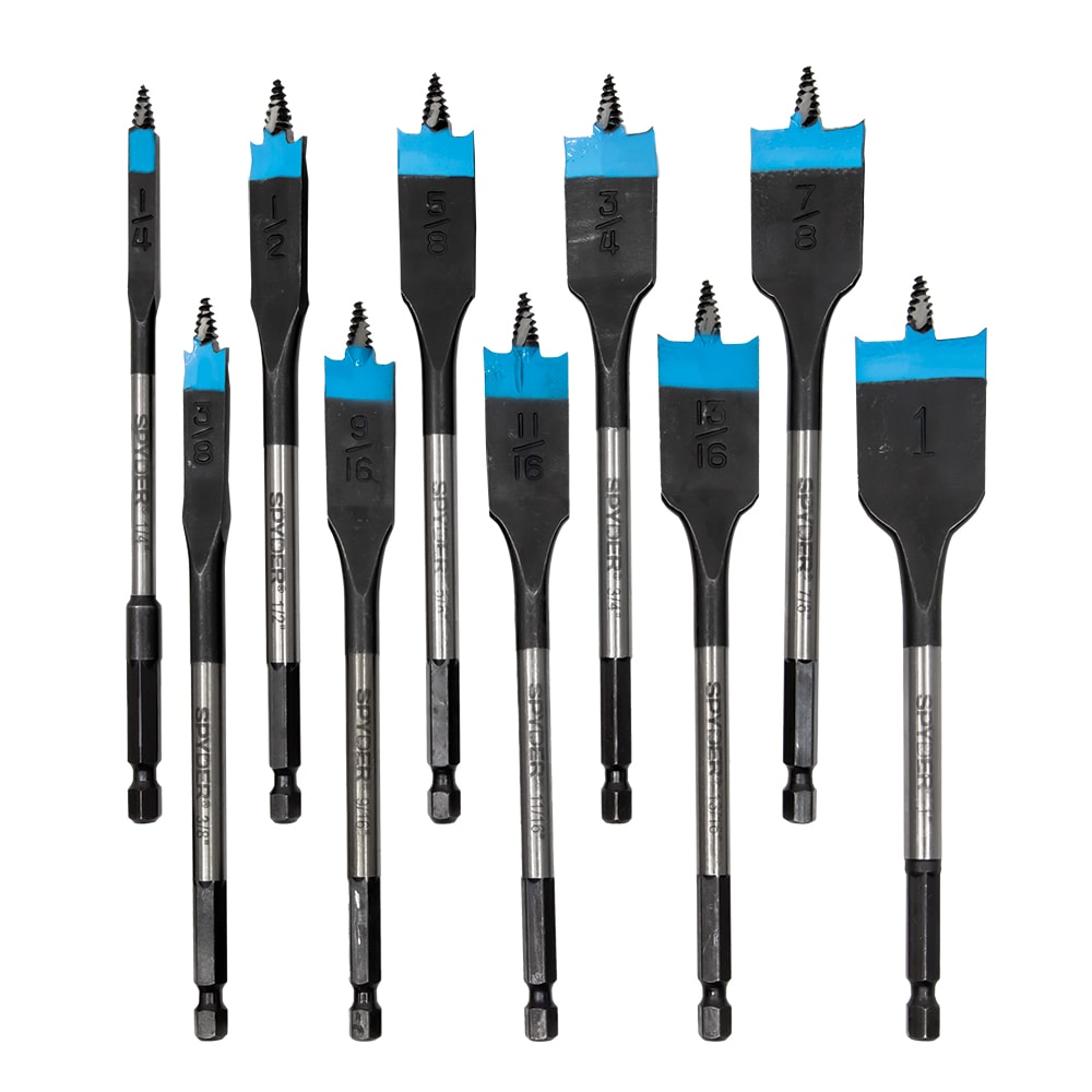 Stinger 10-Piece x 6-in Woodboring Spade Drill Bit Set 11027