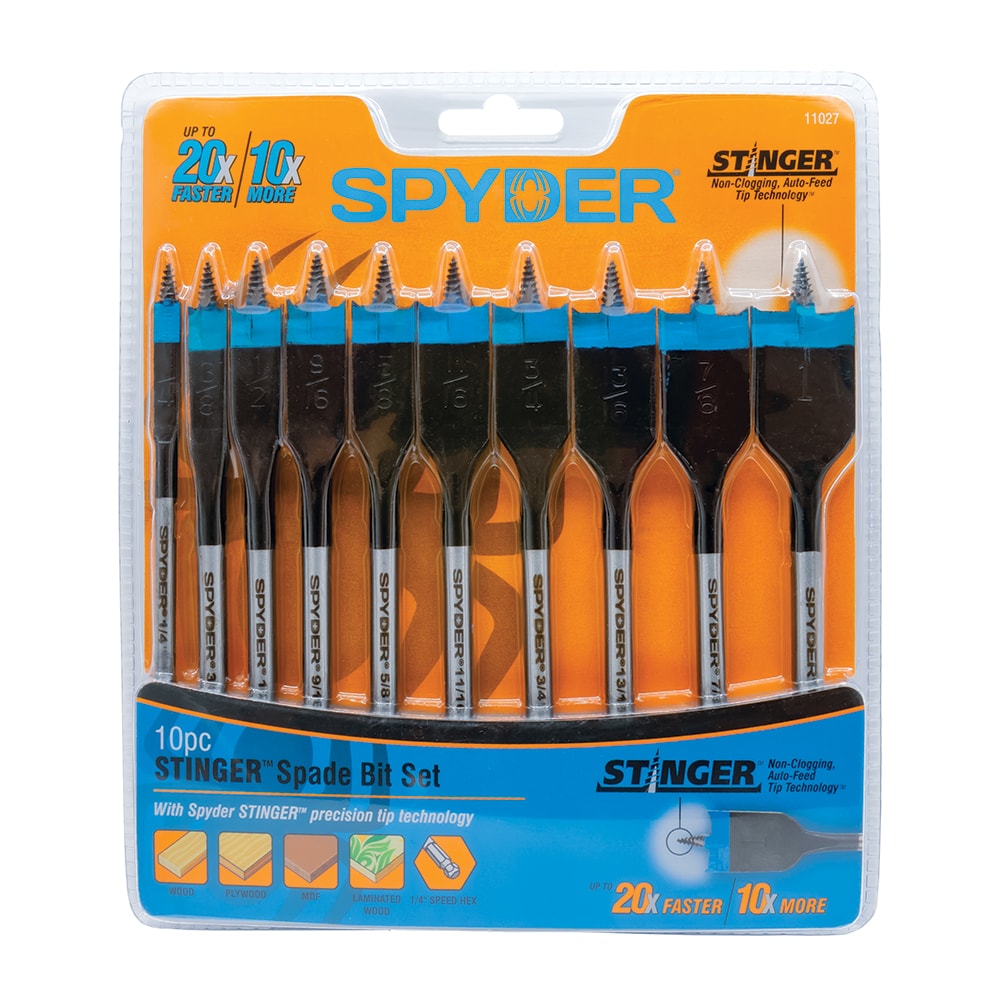 Stinger 10-Piece x 6-in Woodboring Spade Drill Bit Set 11027