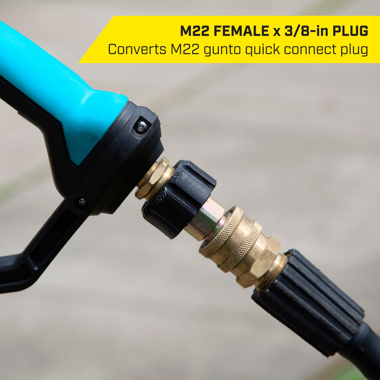 4500 PSI 3/8-in Brass Gas and Electric Pressure Washers Quick Disconnect Plug and Female Metric SGY-PWA27