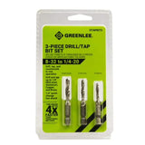 Drill Tap 3-Piece 2-1/4-in High-speed Steel Jobber Length Twist Drill Bit DTAPKIT3